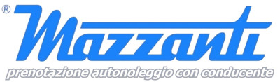 raffigurazione Logo aziendale Mazzanti NCC Auto Blu a Bologna per servizio taxi o noleggio con conducente 